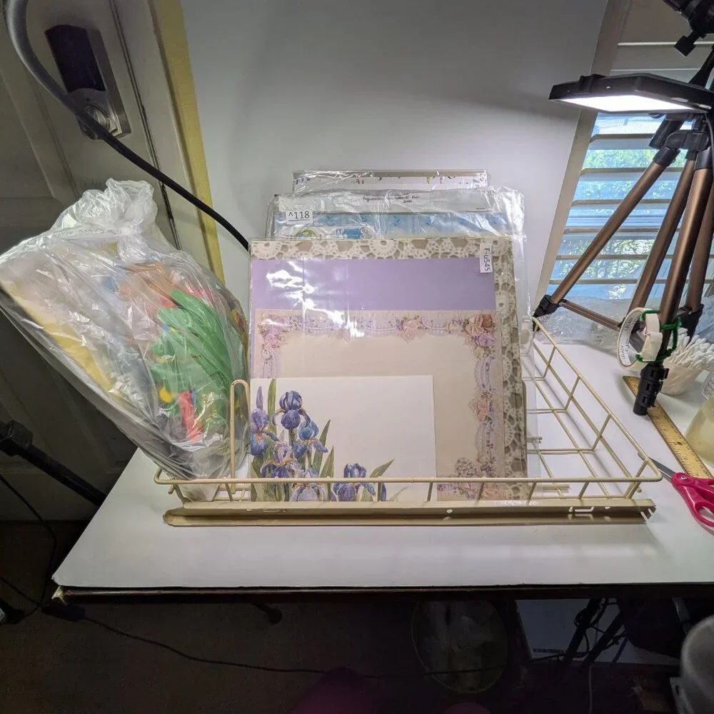 Retro Dishwasher Rack Organizer for HEAVY Scrapbook Storage or Pot Lid Holder